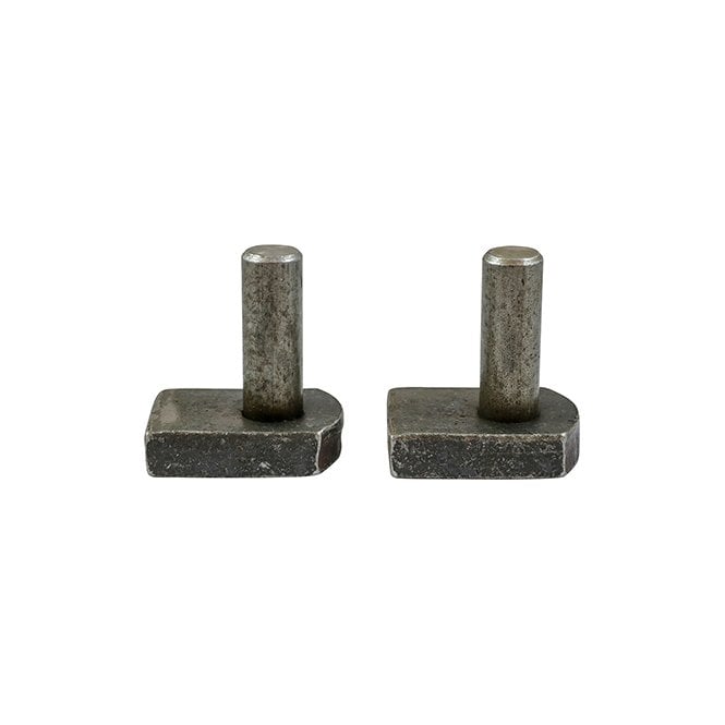 Timco 19mm Flat Gate Hooks To Weld Self Colour GHW19S