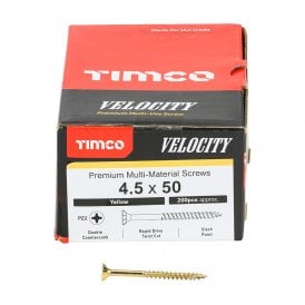 45050VY 4.5 x 50 Double Countersunk Velocity Screw PZ2 CSK - ZYP Box 200
