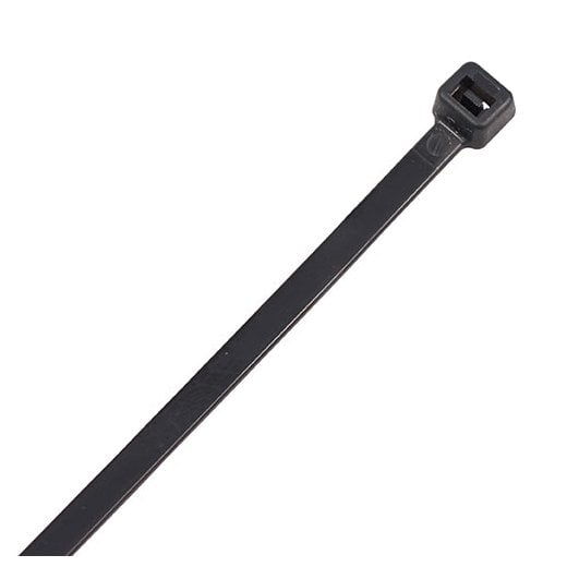 Timco 48200CTB 4.8X200 Black Plastic Cable Ties BAG 100