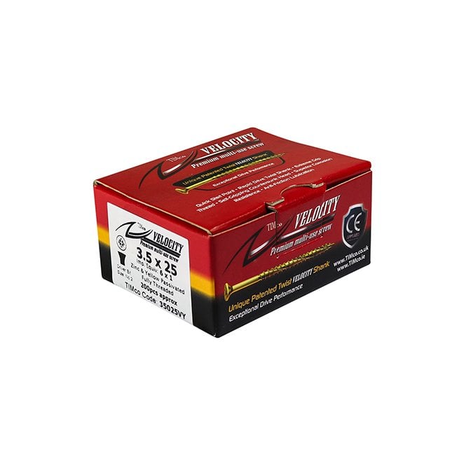 Timco 60045VY Premium Velocity Countersink Woodscrew PZ3 CSK - ZYP 200 Pieces
