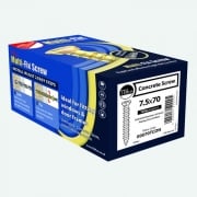 7.5mm Multi Fix Concrete Screws Box of 100 Zinc Yellow Finish