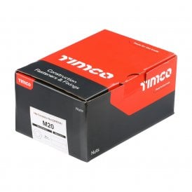 M20 Connector Nuts Box 100 BZP Finish DIN6334 NC20Z
