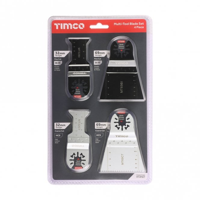 Timco MT4PSET 4 Piece Multi Tool Blade Set