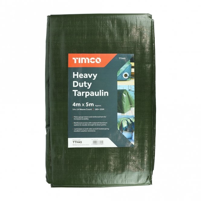Timco Tarpaulin Stack Sheet Heavy Duty Tarpaulin 4 x 5 Metre