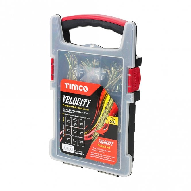 Timco Velocity Premium Multi-Use Screws PZ Drive Yellow 600 Piece