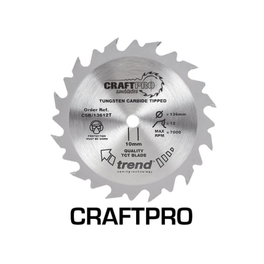 Trend CSB/16540T Thin Craft Pro Circular Saw Blade 165MM X 40T X 20MM Wood
