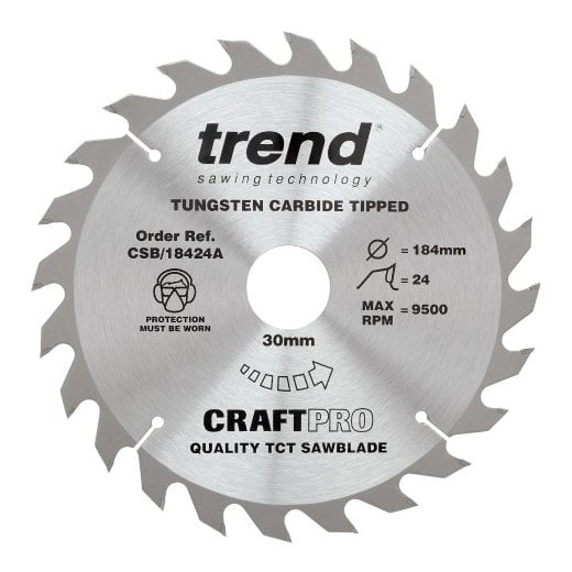 Trend CSB/18424A Wood Circular Saw Blade 184mm x 30mm x 24T