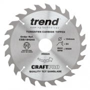 CSB/18424A Wood Circular Saw Blade 184mm x 30mm x 24T