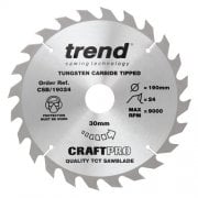 CSB/19024 Wood Circular Saw Blade 190mm x 30mm x 24T