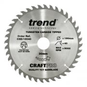 CSB/19040 Wood Circular Saw Blade 190mm x 30mm x 40T