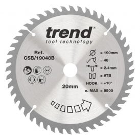 CSB/19048B Wood Circular Saw Blade 190mm x 20mm x 48T