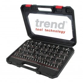 SET/SS50X1/4TC 1/4 Inch Shank 50 Piece Router Cutter Starter Set