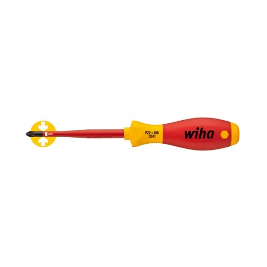Wiha PZ1 x 80 Softfinish Electric Slimfix Screwdriver Pozidriv